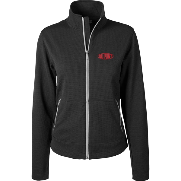 Women's jacket with pill and snag resistance, UPF50+ protection, zipper, and... from ASI 57653 Gold Bond