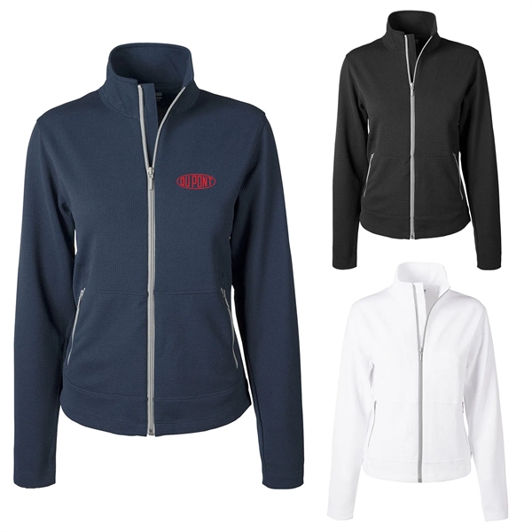 Women's jacket with pill and snag resistance, UPF50+ protection, zipper, and... from ASI 57653 Gold Bond