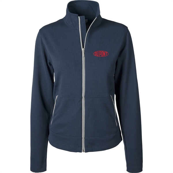 Women's jacket with pill and snag resistance, UPF50+ protection, zipper, and... from ASI 57653 Gold Bond