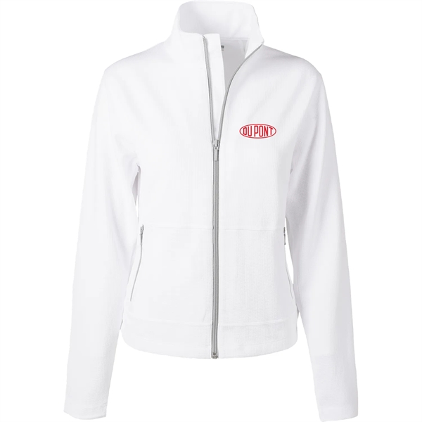 Women's jacket with pill and snag resistance, UPF50+ protection, zipper, and... from ASI 57653 Gold Bond