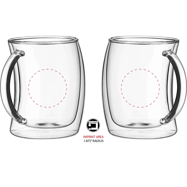 13.5 oz. Caleo Double Wall Glass Mugs... from ASI 80060 VisionUSA