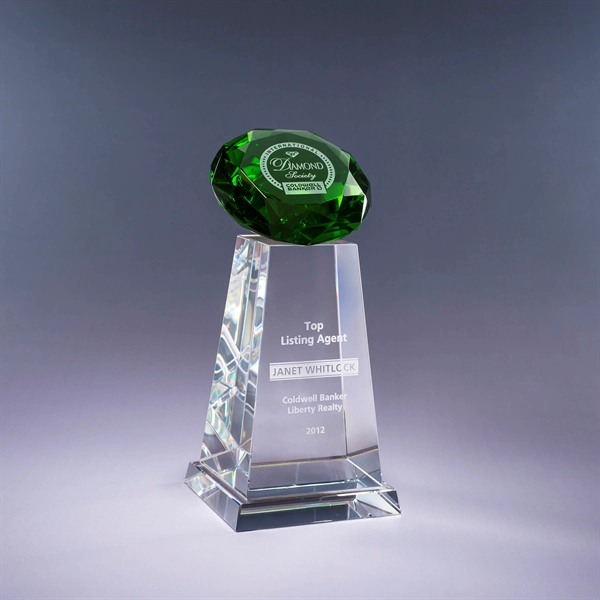 9.25" x 4.25" award made of heavy optic and color optic... from ASI 62985 J. Charles