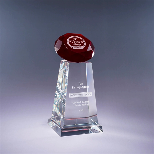 9.25" x 4.25" award made of heavy optic and color optic... from ASI 62985 J. Charles