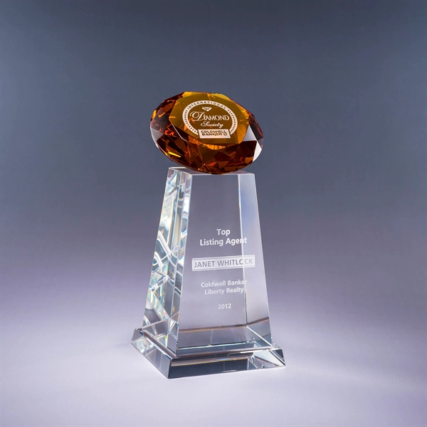 9.25" x 4.25" award made of heavy optic and color optic... from ASI 62985 J. Charles