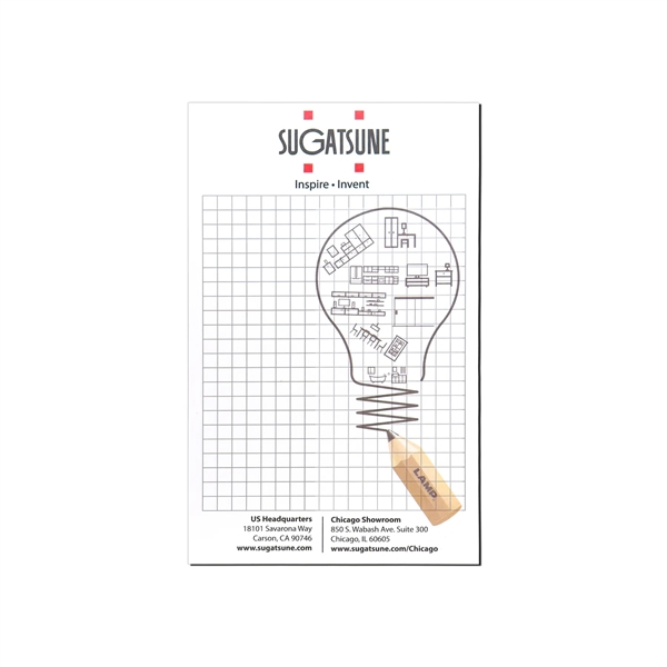 Custom printed non-adhesive memo pad. 25 sheets per pad, 5" x... from ASI 93520 Ventura Inc