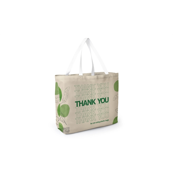 Full color, full bleed Recycled Canvas Tote... from ASI 45657 Pop! Promos