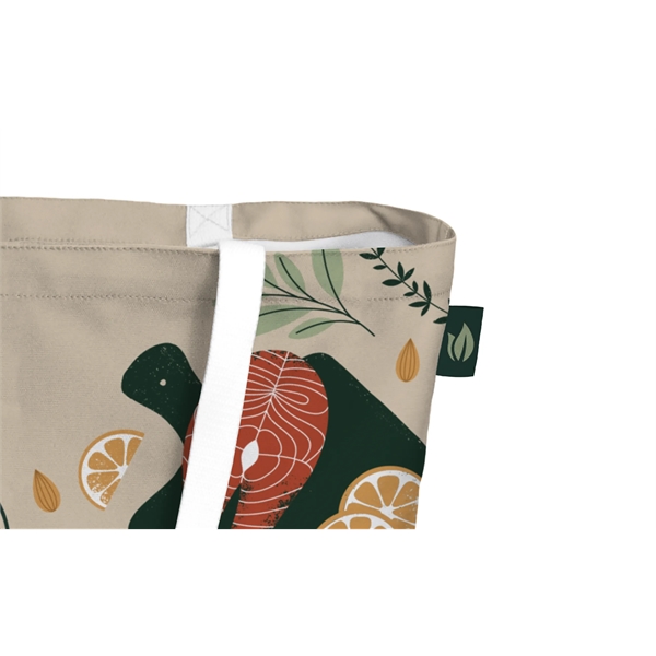 Full color, full bleed Recycled Canvas Tote... from ASI 45657 Pop! Promos