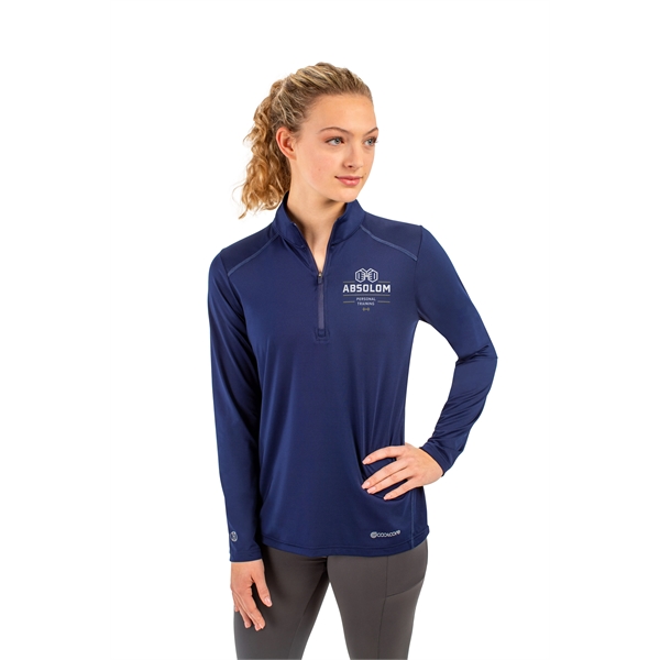 Ladies 1/4 Zip Pullover Powered by Coolcore® with moisture-wicking fabric.... from ASI 37461 Augusta Sportswear / Holloway Sportswear