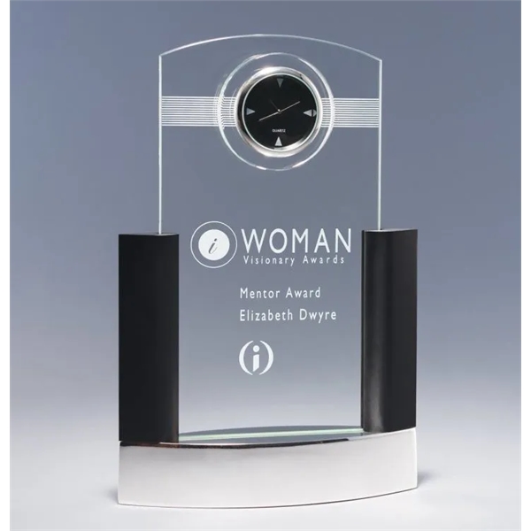 Neopolitan desk clock made of optic crystal with quartz movement and... from ASI 62985 J. Charles