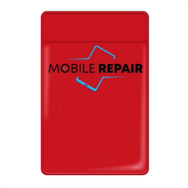 Cell phone wallet with front pocket and semi-removable adhesive on the... from ASI 54040 Fey Promo