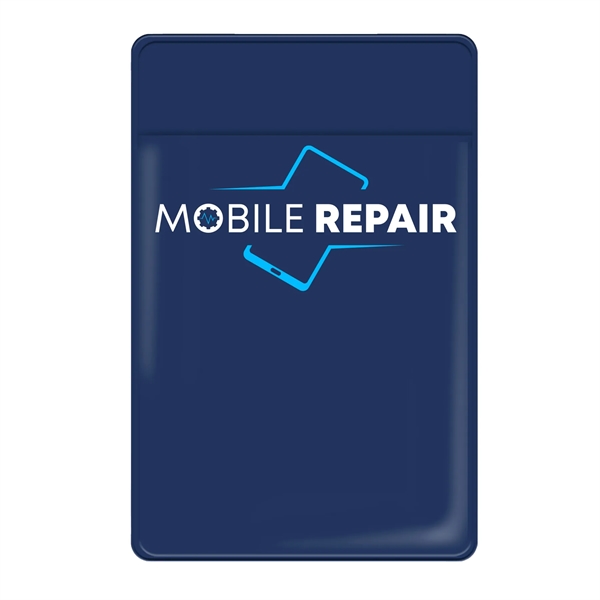 Cell phone wallet with front pocket and semi-removable adhesive on the... from ASI 54040 Fey Promo