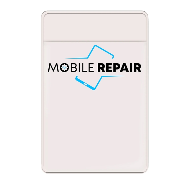 Cell phone wallet with front pocket and semi-removable adhesive on the... from ASI 54040 Fey Promo