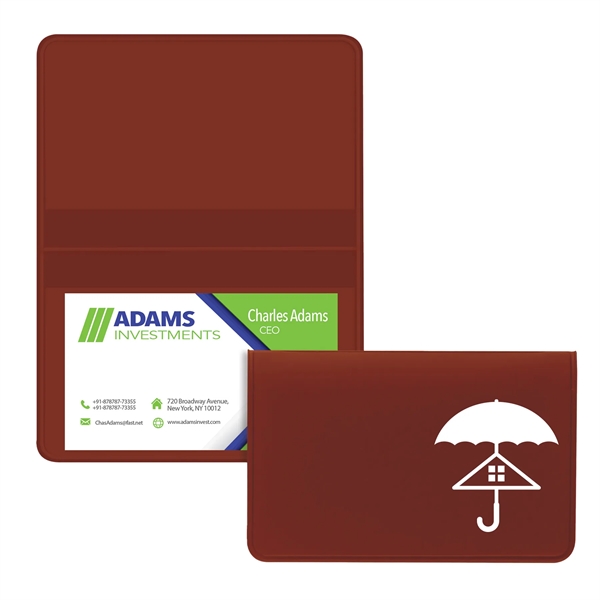 Vinyl business card case measuring 2.62"H x 4.12"W with a fold-over... from ASI 54040 Fey Promo