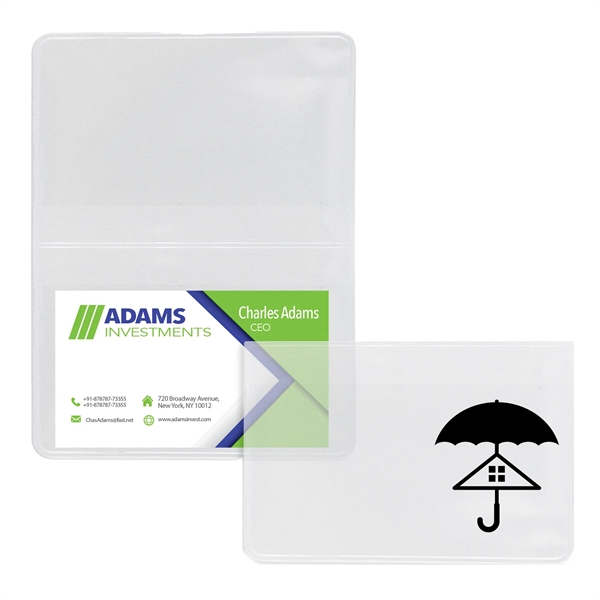 Vinyl business card case measuring 2.62"H x 4.12"W with a fold-over... from ASI 54040 Fey Promo