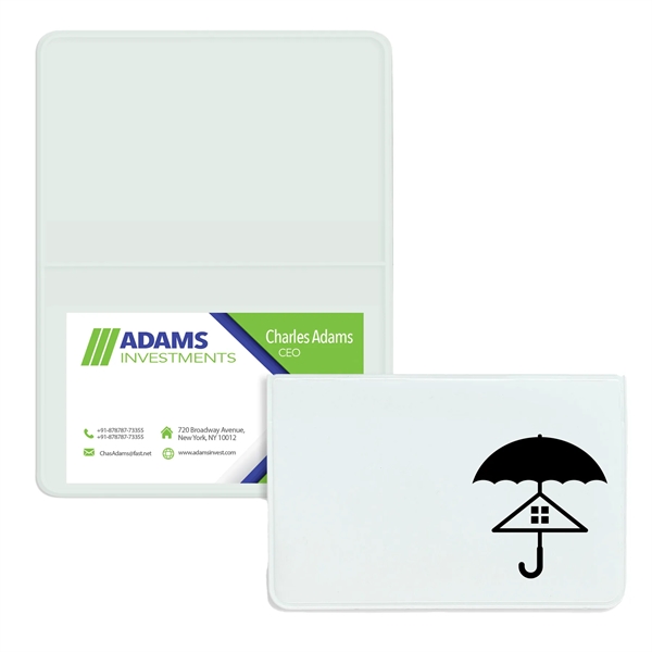 Vinyl business card case measuring 2.62"H x 4.12"W with a fold-over... from ASI 54040 Fey Promo