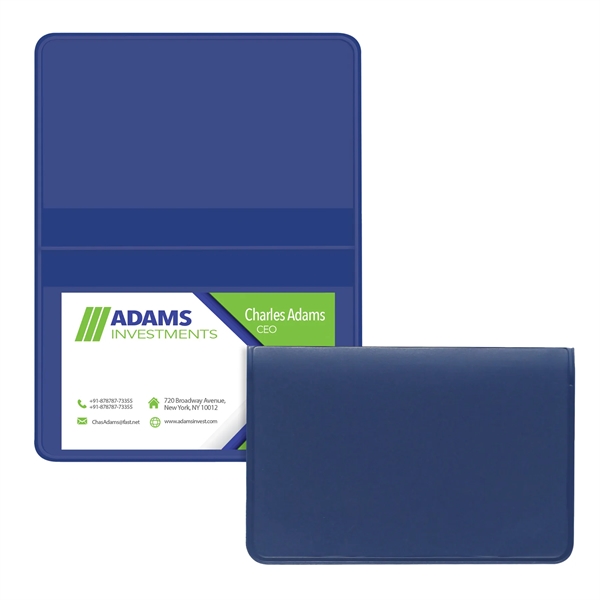 Vinyl business card case measuring 2.62"H x 4.12"W with a fold-over... from ASI 54040 Fey Promo