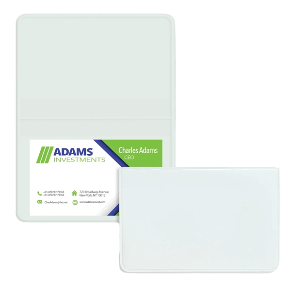 Vinyl business card case measuring 2.62"H x 4.12"W with a fold-over... from ASI 54040 Fey Promo