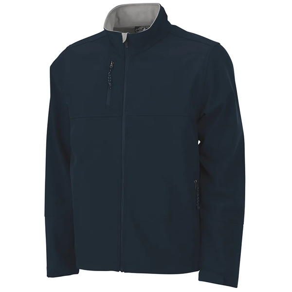 Men's Ultimate soft shell polyester and spandex jacket with full zippered... from ASI 44620 Charles River Apparel