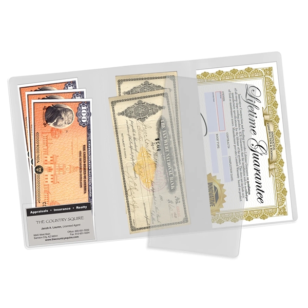 3-pocket policy wallet made of vinyl and measuring 9.31"H x 4.87"W... from ASI 54040 Fey Promo