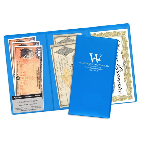 3-pocket policy wallet made of vinyl and measuring 9.31"H x 4.87"W... from ASI 54040 Fey Promo