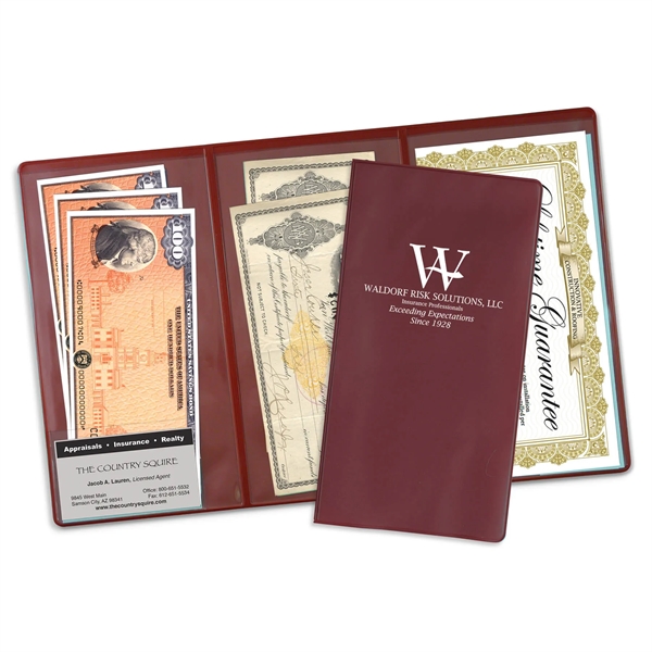 3-pocket policy wallet made of vinyl and measuring 9.31"H x 4.87"W... from ASI 54040 Fey Promo