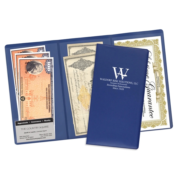 3-pocket policy wallet made of vinyl and measuring 9.31"H x 4.87"W... from ASI 54040 Fey Promo