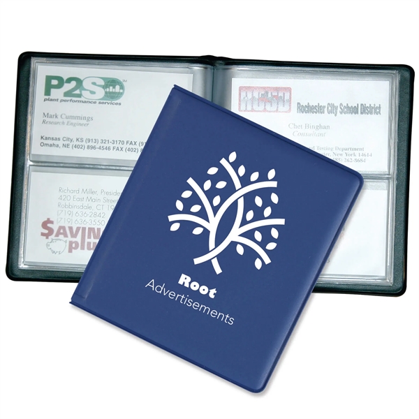 Vinyl business card holder measuring 5.25"H x 4.5"W closed with 48... from ASI 54040 Fey Promo