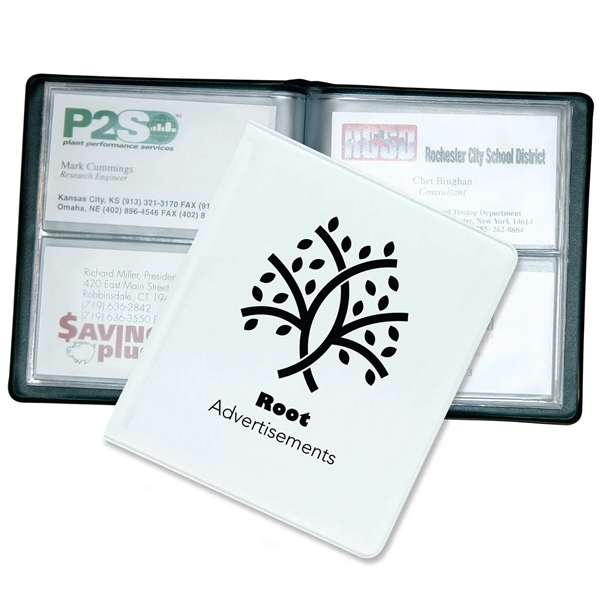 Vinyl business card holder measuring 5.25"H x 4.5"W closed with 48... from ASI 54040 Fey Promo
