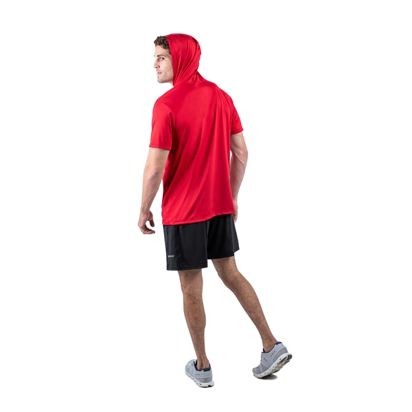 Coolcoore® Short Sleeve Hoodie with 3 panel crossover hood.... from ASI 37461 Augusta Sportswear / Holloway Sportswear