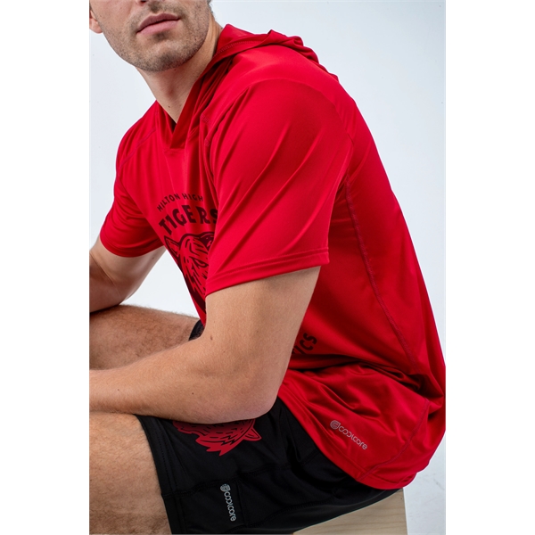 Coolcoore® Short Sleeve Hoodie with 3 panel crossover hood.... from ASI 37461 Augusta Sportswear / Holloway Sportswear