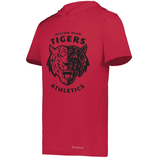 Coolcoore® Short Sleeve Hoodie with 3 panel crossover hood.... from ASI 37461 Augusta Sportswear / Holloway Sportswear