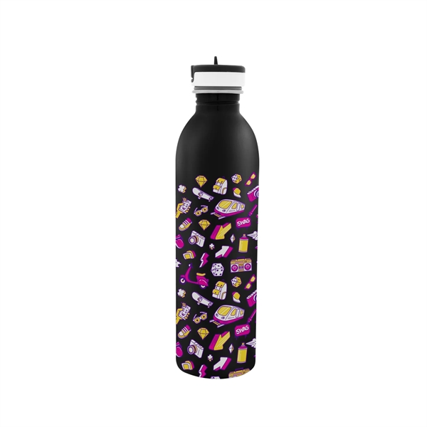24 ounce full color single wall stainless steel bottle with screw-on... from ASI 61125 Hit Promotional Products / Hit®