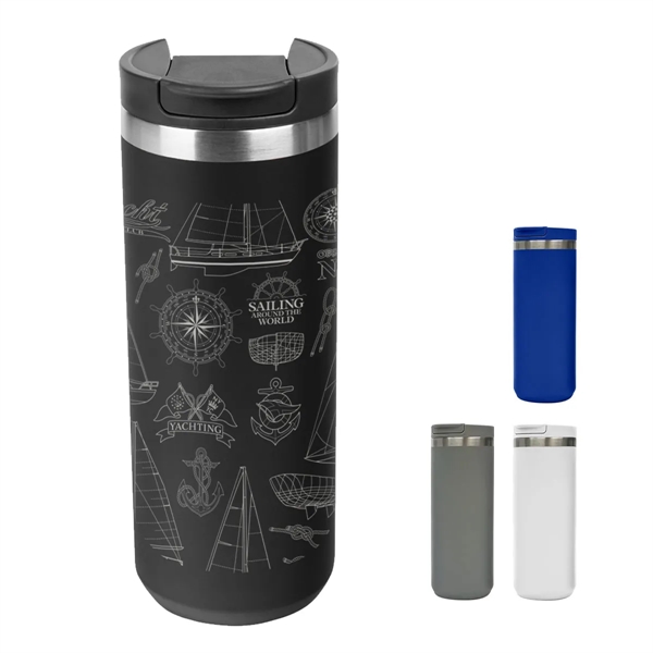 18 ounce double wall insulated stainless steel bottle with wide mouth... from ASI 61125 Hit Promotional Products / Hit®