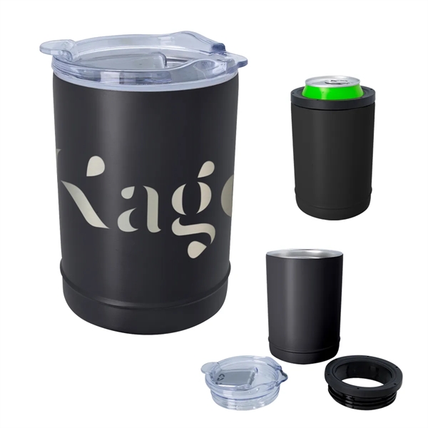 Stainless steel copper insulated 2-in-1 can cooler and tumbler with lid.... from ASI 61125 Hit Promotional Products / Hit®