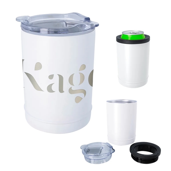 Stainless steel copper insulated 2-in-1 can cooler and tumbler with lid.... from ASI 61125 Hit Promotional Products / Hit®