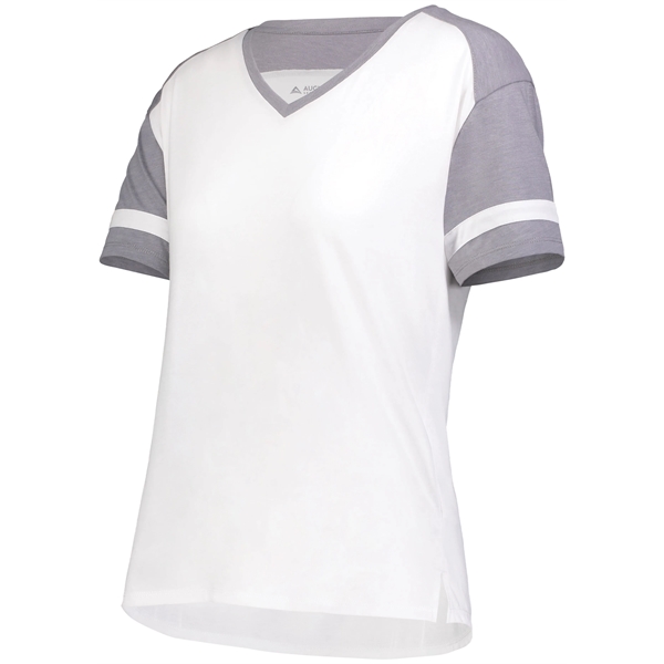 Girls Fanatic 2.0 Tee with dropped tail hem.... from ASI 37461 Augusta Sportswear