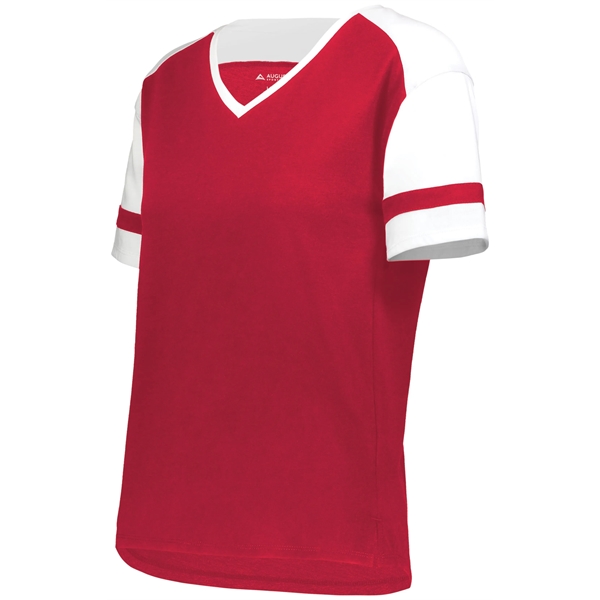 Girls Fanatic 2.0 Tee with dropped tail hem.... from ASI 37461 Augusta Sportswear