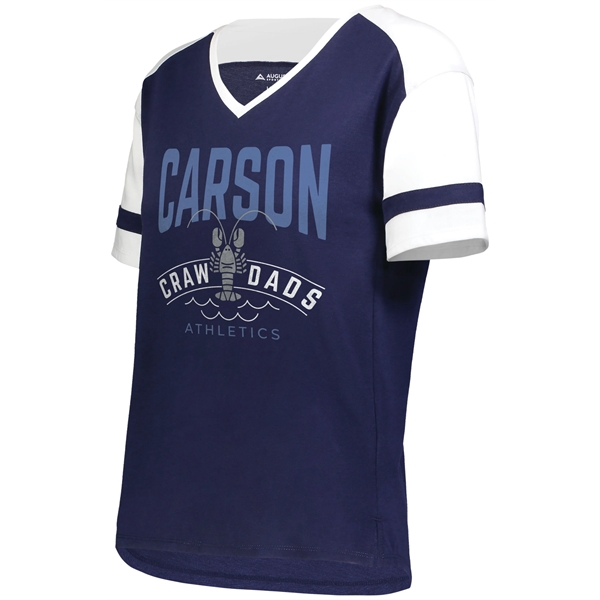 Girls Fanatic 2.0 Tee with dropped tail hem.... from ASI 37461 Augusta Sportswear