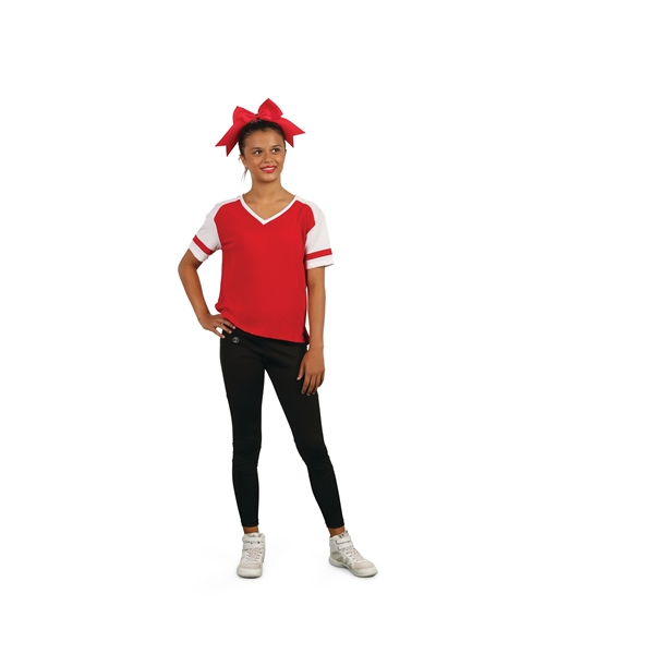 Girls Fanatic 2.0 Tee with dropped tail hem.... from ASI 37461 Augusta Sportswear