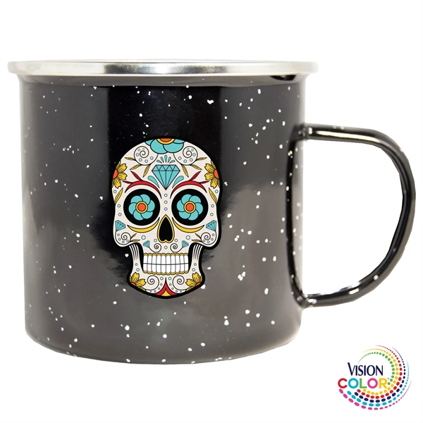 17 oz. Campfire mug; made of premium quality enamel steel... from ASI 80060 VisionUSA