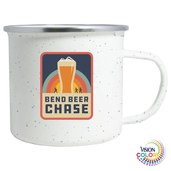 17 oz. Campfire mug; made of premium quality enamel steel... from ASI 80060 VisionUSA