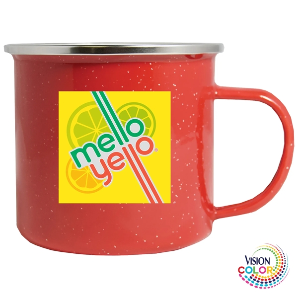 17 oz. Campfire mug; made of premium quality enamel steel... from ASI 80060 VisionUSA