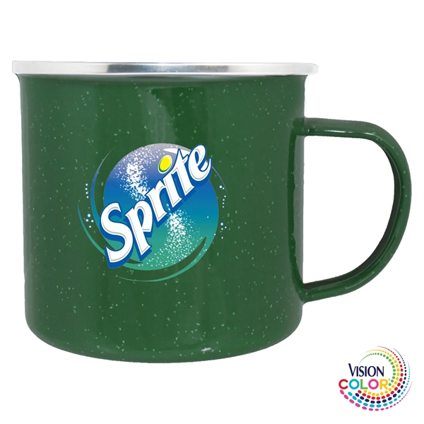 17 oz. Campfire mug; made of premium quality enamel steel... from ASI 80060 VisionUSA