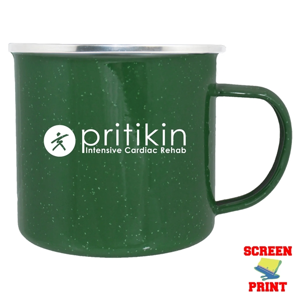 17 oz. Campfire mug; made of premium quality enamel steel... from ASI 80060 VisionUSA