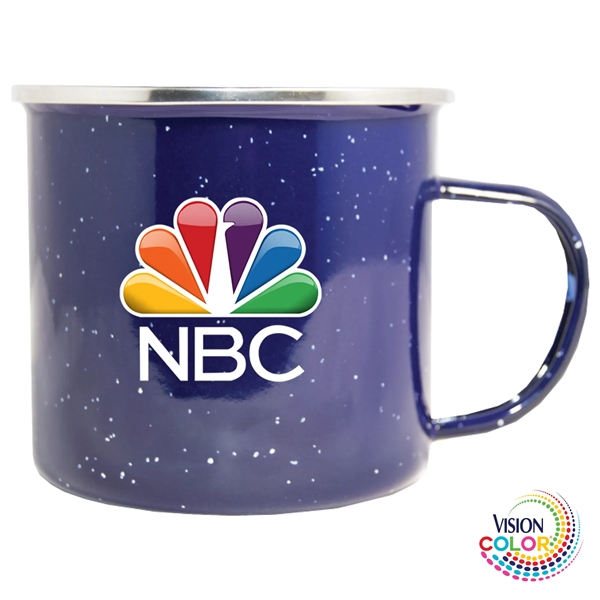 17 oz. Campfire mug; made of premium quality enamel steel... from ASI 80060 VisionUSA