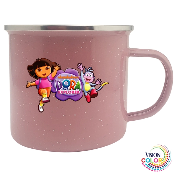17 oz. Campfire mug; made of premium quality enamel steel... from ASI 80060 VisionUSA