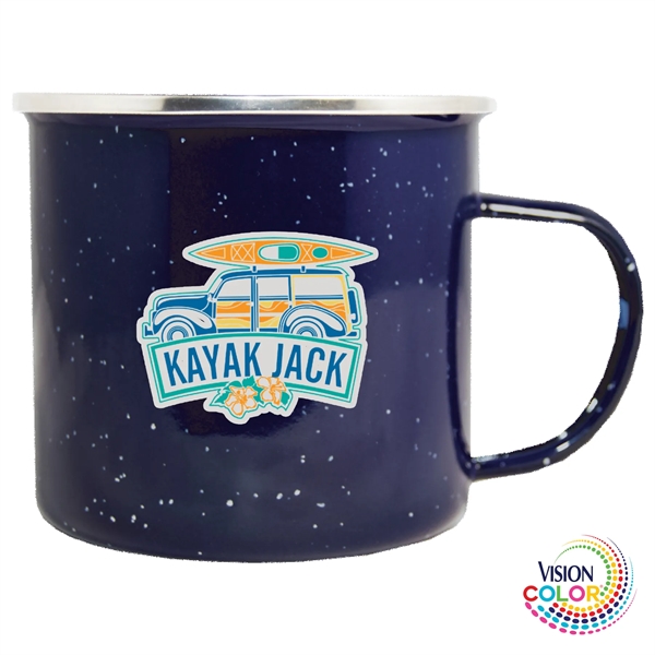 17 oz. Campfire mug; made of premium quality enamel steel... from ASI 80060 VisionUSA
