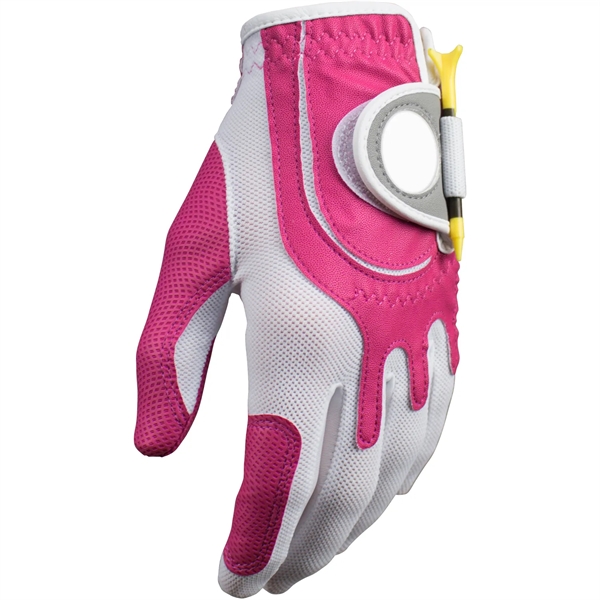Women's golf glove with a ball marker.... from ASI 57653 Gold Bond