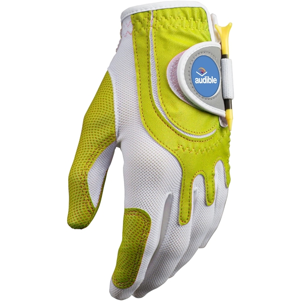 Women's golf glove with a ball marker.... from ASI 57653 Gold Bond