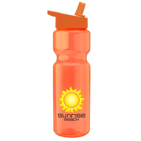 28 oz. Transparent Bottle with Flip Straw Lid - Digital... from ASI 55990 Garyline